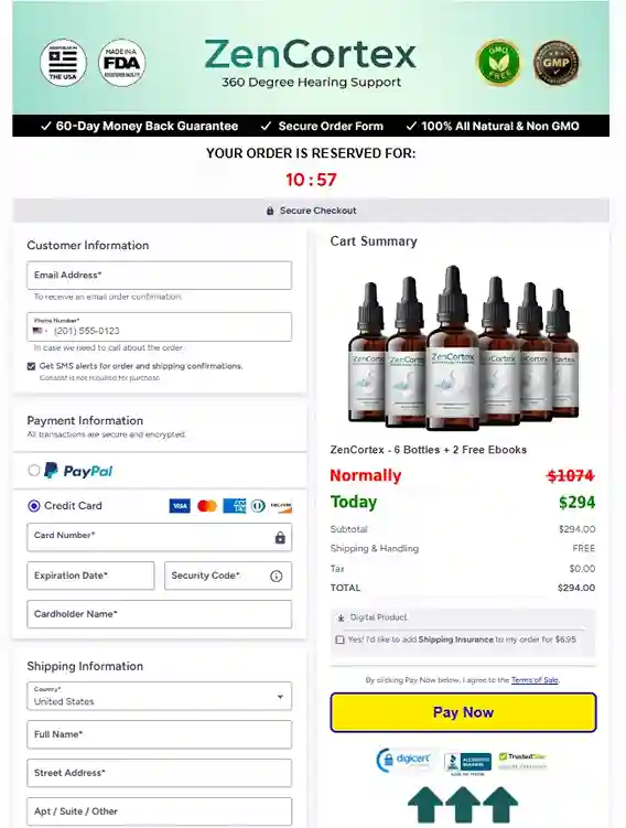 ZenCortex Order Page